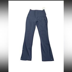 NWT Halara high waisted tummy tucker skinny leggings 7/8 with button snap blue M